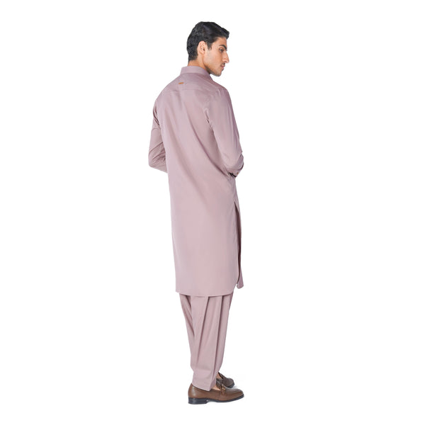 Kameez & Shalwar Set in Coral Wash & Wear