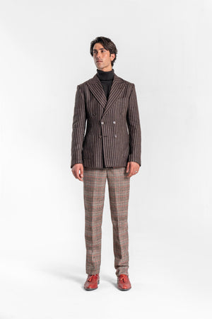Pinstripe Double-Breasted Sports Jacket