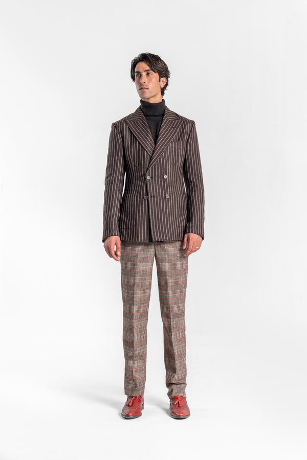 Pinstripe Double-Breasted Sports Jacket