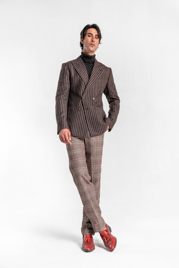 Pinstripe Double-Breasted Sports Jacket