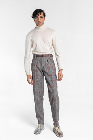 Plaid Cargo Trousers