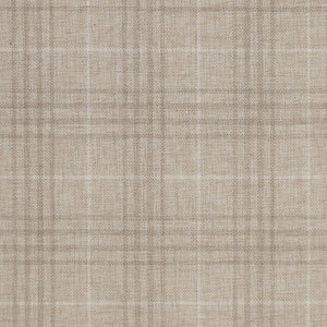 Beige Plaid Sport Jacket in Wool, Silk & Cotton