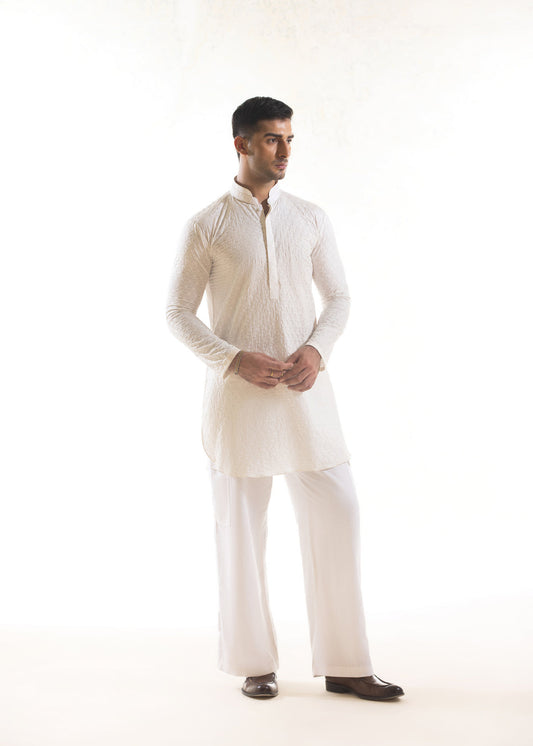 Mohtaram - Anarkali Embroidered Kurta in Cotton