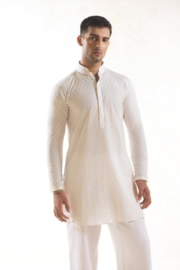 Mohtaram - Anarkali Embroidered Kurta in Cotton