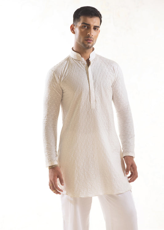 Mohtaram - Anarkali Embroidered Kurta in Cotton