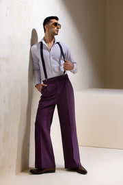 Mohtaram - Mid-Rise Wide-leg Pleated Cotton Trousers