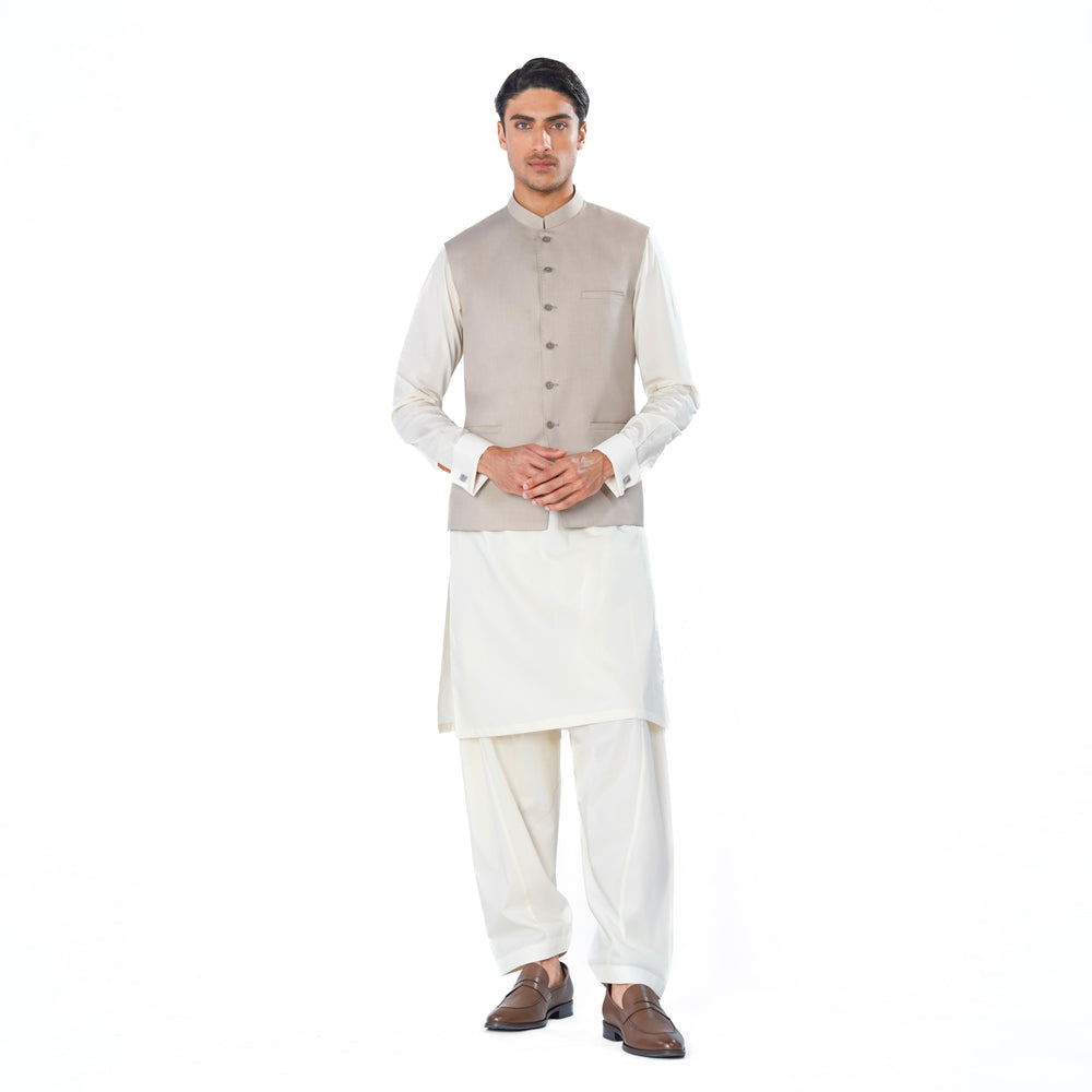 beige waistcoat