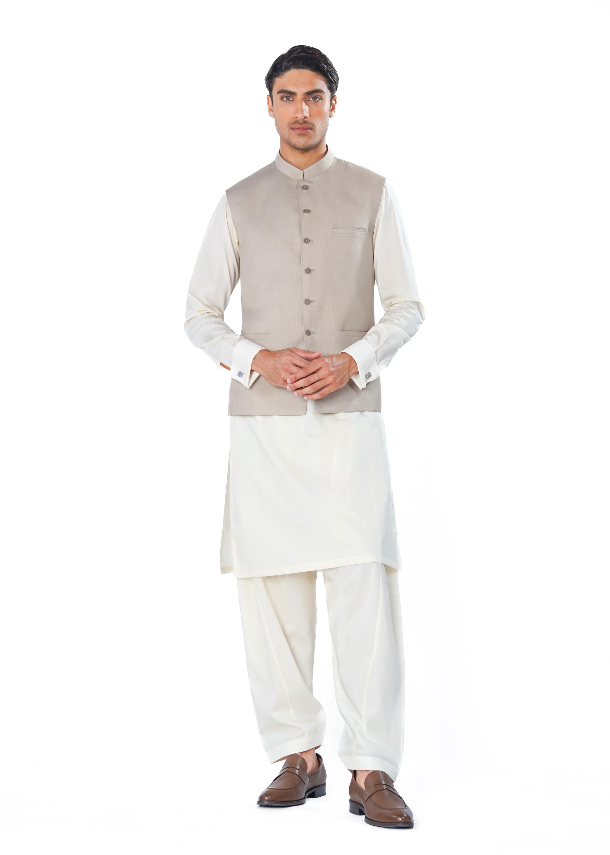 beige waistcoat