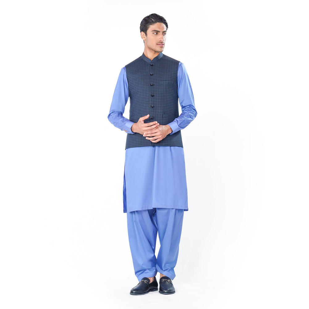 blue waistcoat