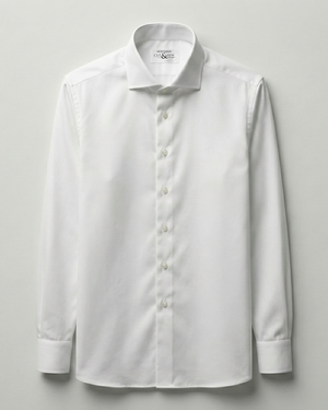 White dress shirt on a gray background