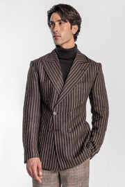 Pinstripe Double-Breasted Sports Jacket