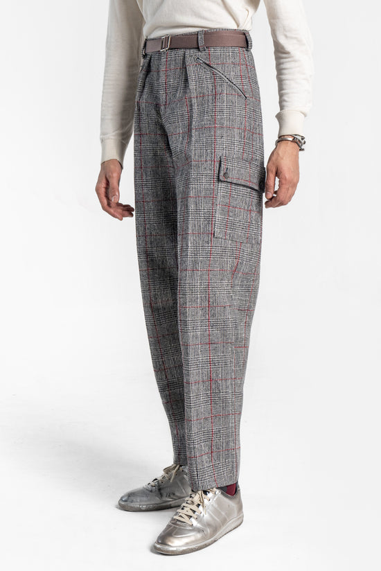 Plaid Cargo Trousers