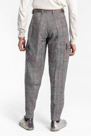 Plaid Cargo Trousers