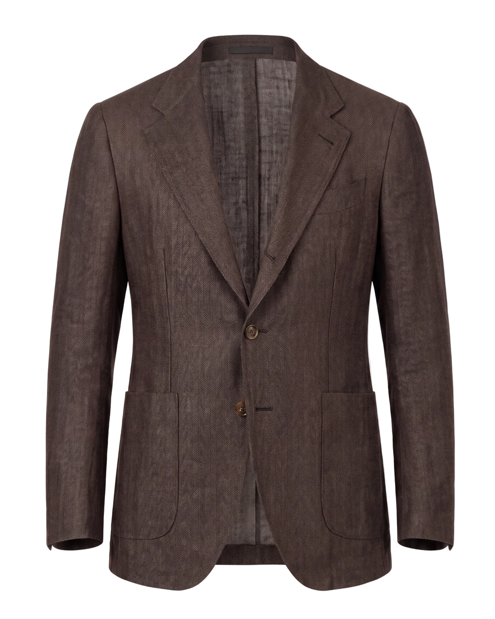 Convertible Sports Jacket in Brown Linen by Mohtaram