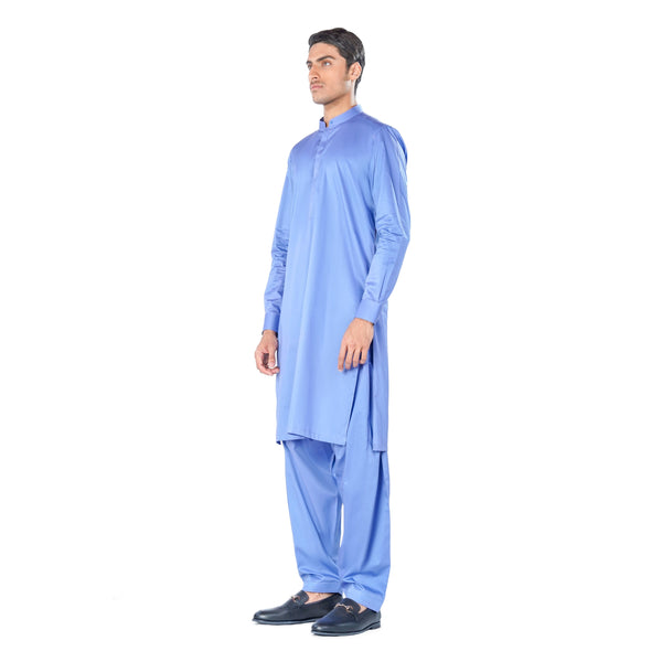 blue kurta shalwar