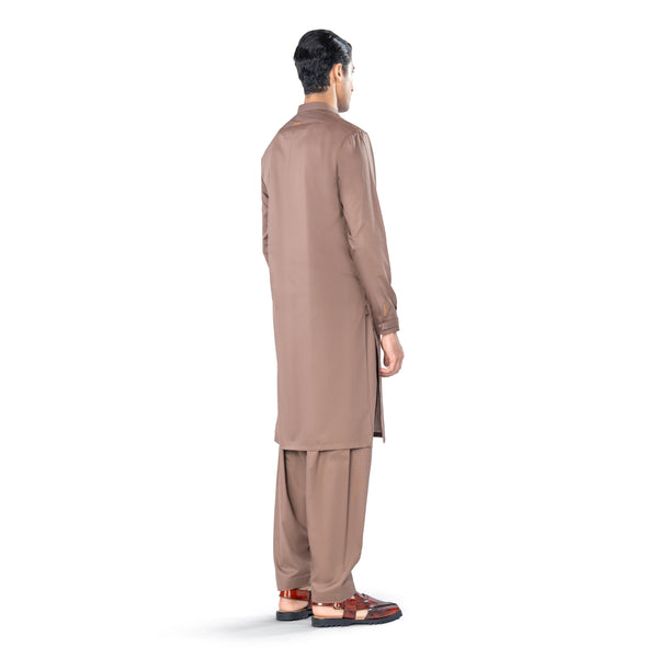 brown kurta shalwar