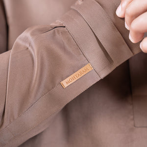 Kurta & Shalwar Set in Brown Egyptian Cotton