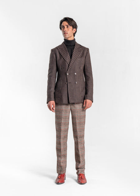 Pinstripe Double-Breasted Sports Jacket