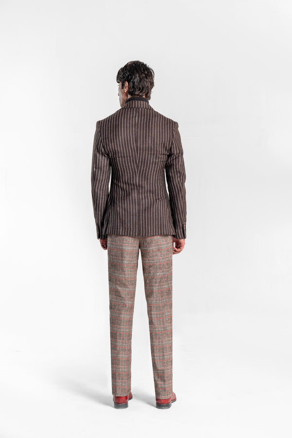 Pinstripe Double-Breasted Sports Jacket