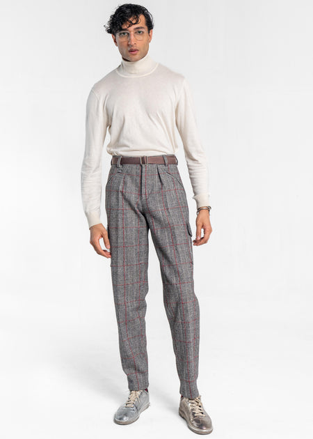 Plaid Cargo Trousers
