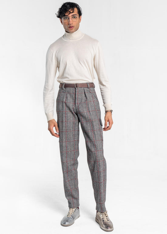 Plaid Cargo Trousers