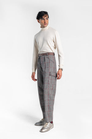 Plaid Cargo Trousers