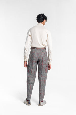 Plaid Cargo Trousers