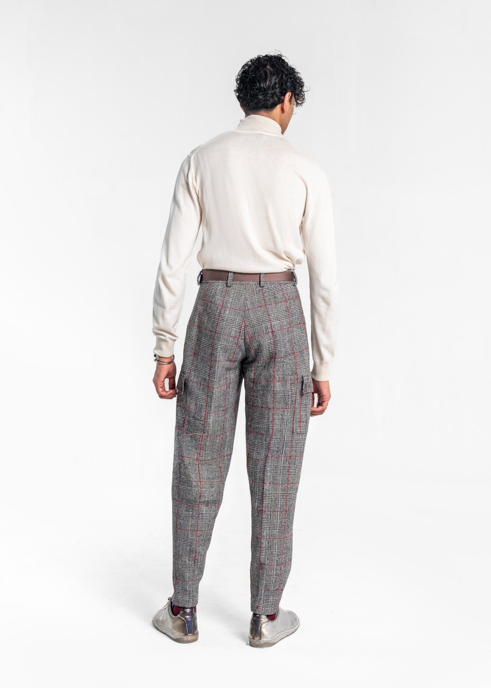 Plaid Cargo Trousers