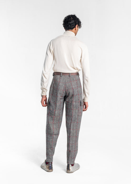 Plaid Cargo Trousers