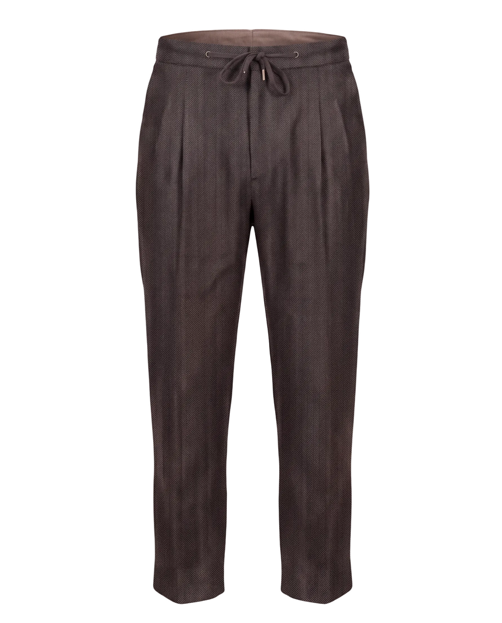 Drawstring Trousers in Brown Linen by Mohtaram