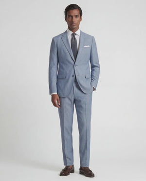 Men's Tropical Wool Blend 2-Piece Suit - Powder Blue