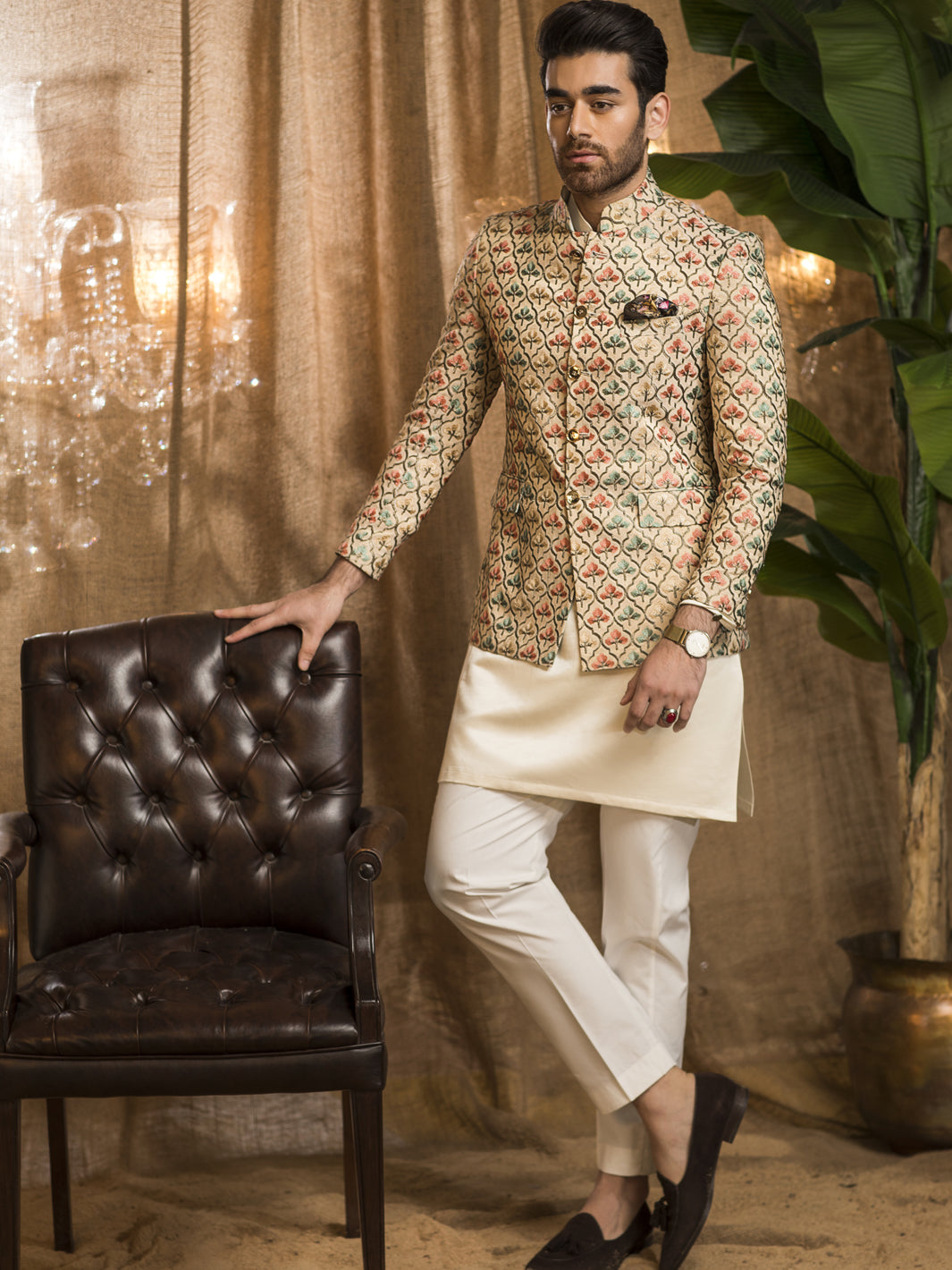 Embroidered Jaffri Bandgalla