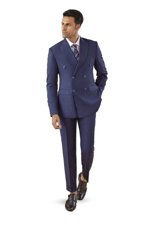Double Breast Suit - Peak Lapel - Navy