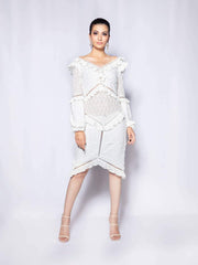 Samar Ruffled Midi-Dress